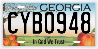 GA license plate CYB0948