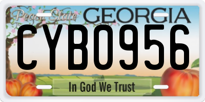 GA license plate CYB0956