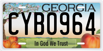 GA license plate CYB0964