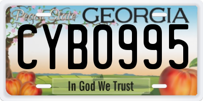 GA license plate CYB0995
