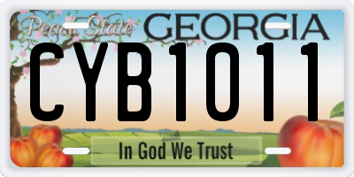 GA license plate CYB1011