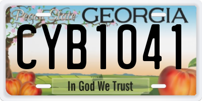 GA license plate CYB1041