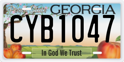 GA license plate CYB1047
