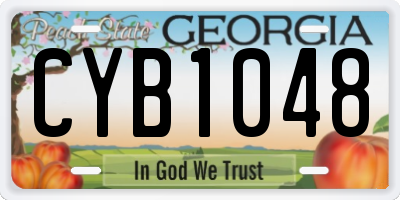 GA license plate CYB1048