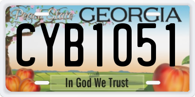 GA license plate CYB1051