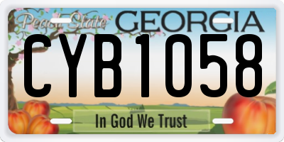 GA license plate CYB1058