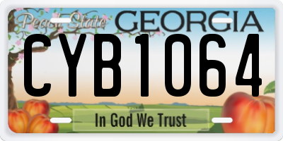 GA license plate CYB1064