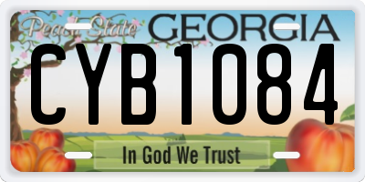 GA license plate CYB1084