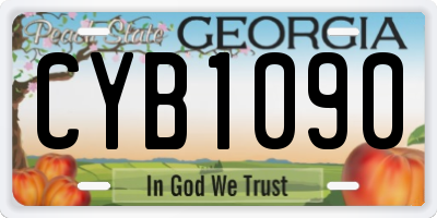GA license plate CYB1090