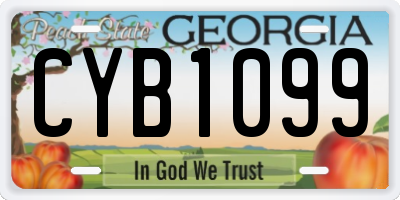 GA license plate CYB1099