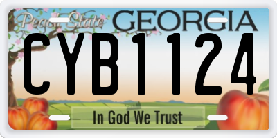 GA license plate CYB1124