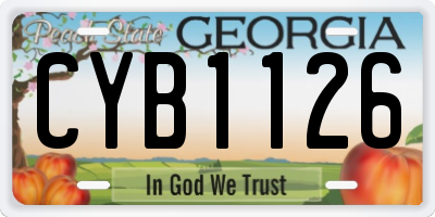 GA license plate CYB1126