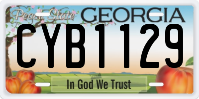 GA license plate CYB1129