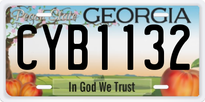 GA license plate CYB1132