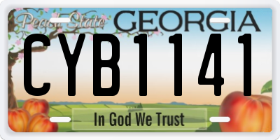GA license plate CYB1141