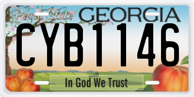 GA license plate CYB1146