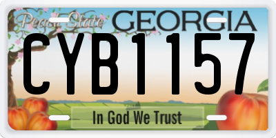GA license plate CYB1157