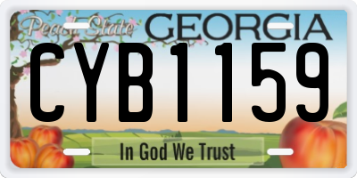 GA license plate CYB1159