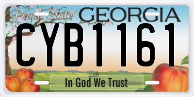 GA license plate CYB1161