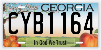 GA license plate CYB1164