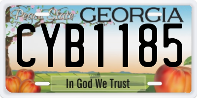 GA license plate CYB1185