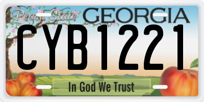 GA license plate CYB1221