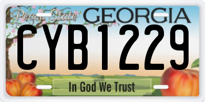 GA license plate CYB1229