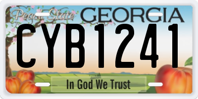 GA license plate CYB1241