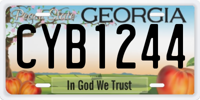 GA license plate CYB1244