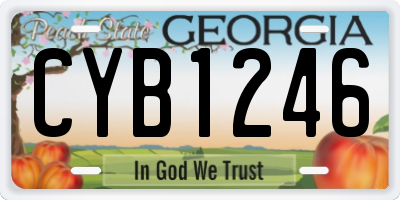 GA license plate CYB1246