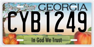 GA license plate CYB1249