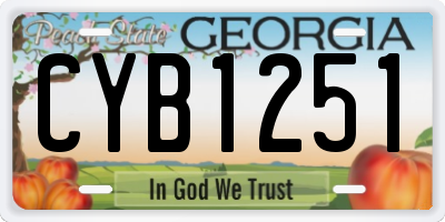 GA license plate CYB1251