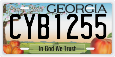GA license plate CYB1255