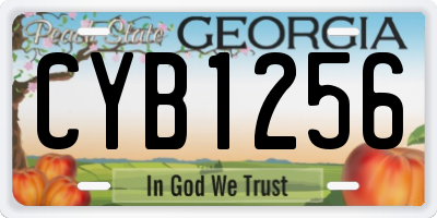 GA license plate CYB1256