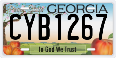 GA license plate CYB1267