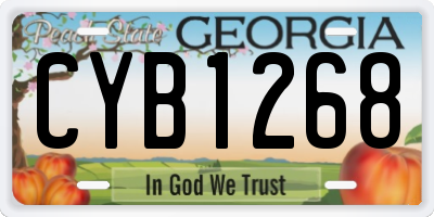 GA license plate CYB1268