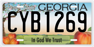 GA license plate CYB1269