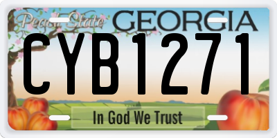 GA license plate CYB1271