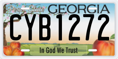 GA license plate CYB1272