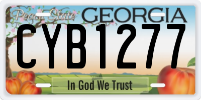 GA license plate CYB1277