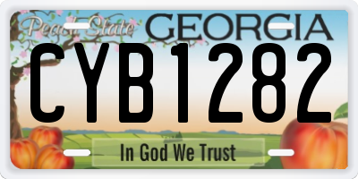 GA license plate CYB1282