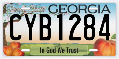 GA license plate CYB1284