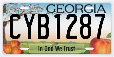 GA license plate CYB1287