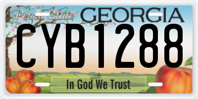 GA license plate CYB1288