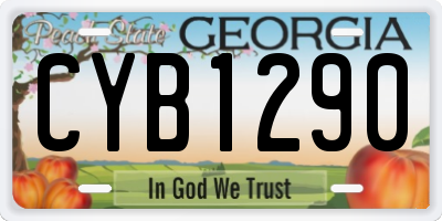 GA license plate CYB1290