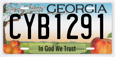 GA license plate CYB1291