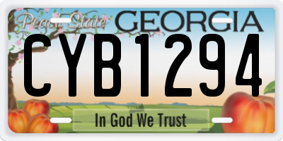 GA license plate CYB1294