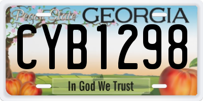 GA license plate CYB1298