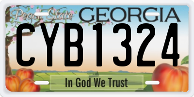 GA license plate CYB1324