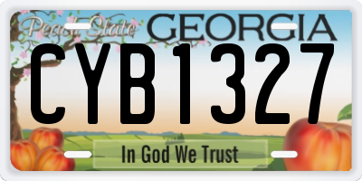 GA license plate CYB1327
